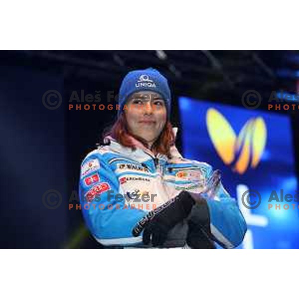 Petra Vlhova (SVK), winner of AUDI FIS World Cup Giant Slalom for 55. Golden Fox Zlata Lisica in Maribor, Slovenia on February 1, 2019