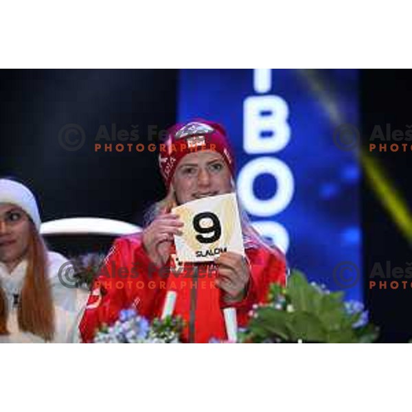 Katharina Truppe (AUT) at Official draw of starting numbers for AUDI FIS World Cup Slalom for 55. Golden Fox Zlata Lisica in Maribor, Slovenia on February 2, 2019