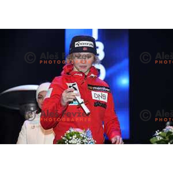 Kristin Lysdahl (NOR) at Official draw of starting numbers for AUDI FIS World Cup Slalom for 55. Golden Fox Zlata Lisica in Maribor, Slovenia on February 2, 2019