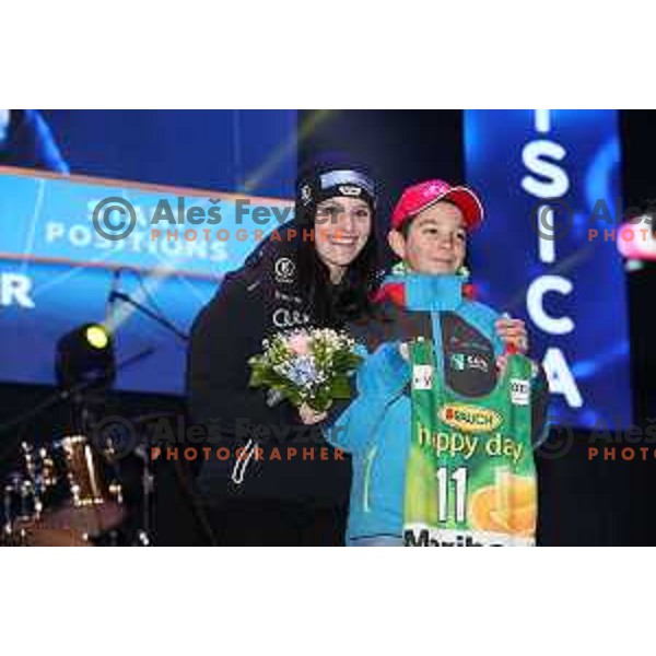 Christina Geiger (GER) at Official draw of starting numbers for AUDI FIS World Cup Slalom for 55. Golden Fox Zlata Lisica in Maribor, Slovenia on February 2, 2019