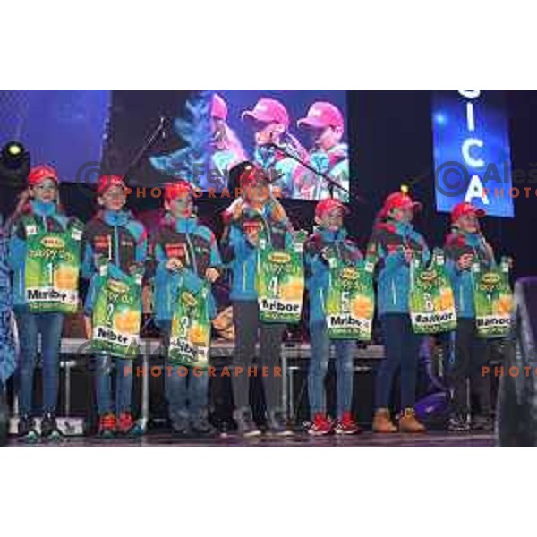 Official draw of starting numbers for AUDI FIS World Cup Slalom for 55. Golden Fox Zlata Lisica in Maribor, Slovenia on February 2, 2019