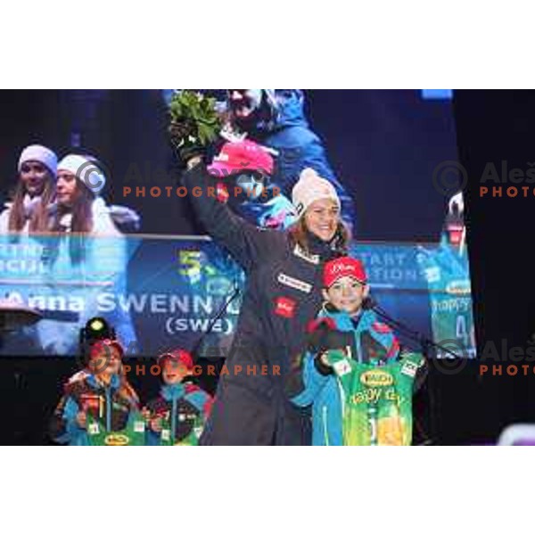 Anna Swenn Larsson (SWE) at Official draw of starting numbers for AUDI FIS World Cup Slalom for 55. Golden Fox Zlata Lisica in Maribor, Slovenia on February 2, 2019