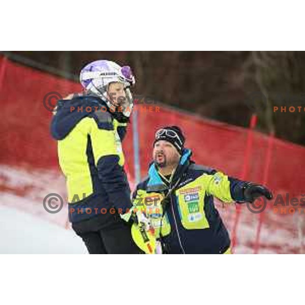 Ana Bucik at Course inspection before AUDI FIS World Cup Slalom for 55. Golden Fox Zlata Lisica in Maribor, Slovenia on February 2, 2019