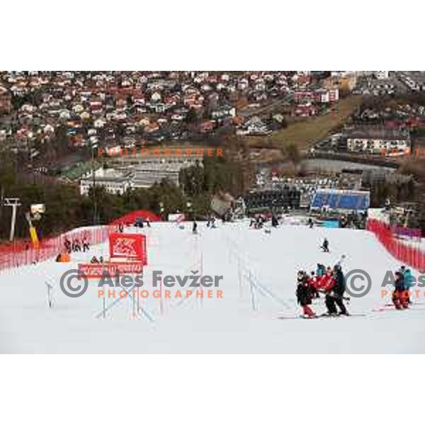 Course inspection before AUDI FIS World Cup Slalom for 55. Golden Fox Zlata Lisica in Maribor, Slovenia on February 2, 2019