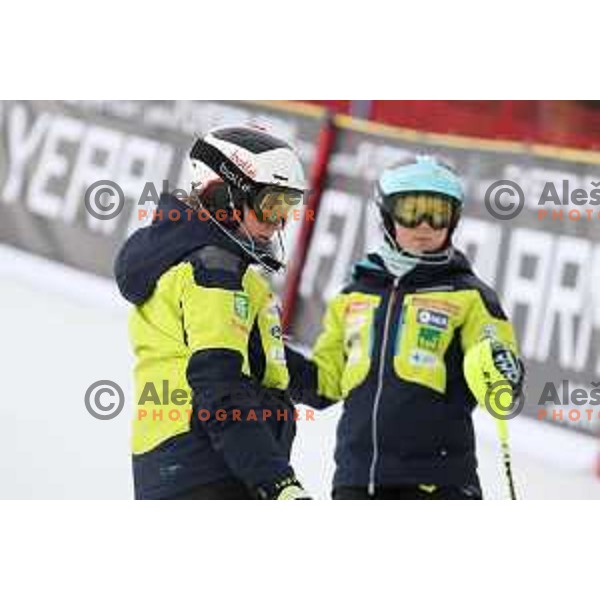 Marusa Ferk at Course inspection before AUDI FIS World Cup Slalom for 55. Golden Fox Zlata Lisica in Maribor, Slovenia on February 2, 2019