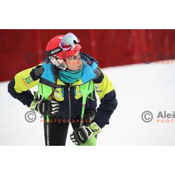 Klara Livk at Course inspection before AUDI FIS World Cup Slalom for 55. Golden Fox Zlata Lisica in Maribor, Slovenia on February 2, 2019