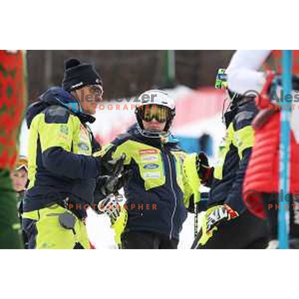 Marusa Ferk at Course inspection before AUDI FIS World Cup Slalom for 55. Golden Fox Zlata Lisica in Maribor, Slovenia on February 2, 2019