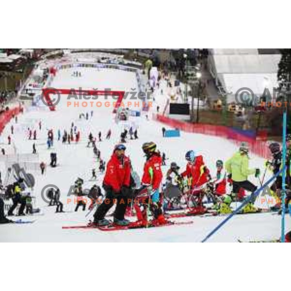 Course inspection before AUDI FIS World Cup Slalom for 55. Golden Fox Zlata Lisica in Maribor, Slovenia on February 2, 2019