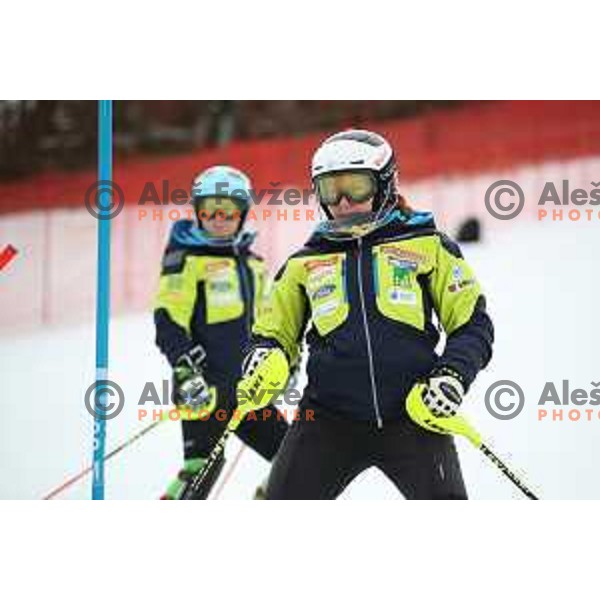 Marusa Ferk at Course inspection before AUDI FIS World Cup Slalom for 55. Golden Fox Zlata Lisica in Maribor, Slovenia on February 2, 2019