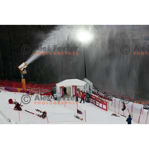 Course inspection before AUDI FIS World Cup Slalom for 55. Golden Fox Zlata Lisica in Maribor, Slovenia on February 2, 2019