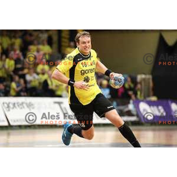 action during 1.NLB leasing League handball match between Gorenje Velenje and Celje Pivovarna Lasko in Velenje, Slovenia on February 2, 2019
