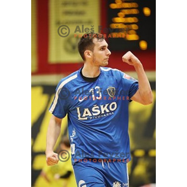 action during 1.NLB leasing League handball match between Gorenje Velenje and Celje Pivovarna Lasko in Velenje, Slovenia on February 2, 2019