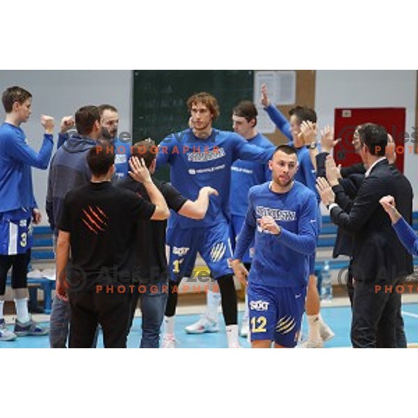 in action during Nova KBM League basketball match between Hopsi and Sixt Primorska in Polzela Sports hall, Slovenia on February 2, 2019
