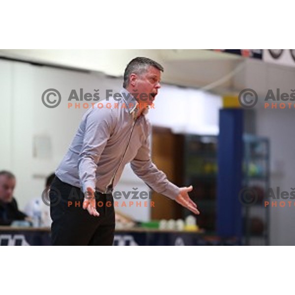 in action during Nova KBM League basketball match between Hopsi and Sixt Primorska in Polzela Sports hall, Slovenia on February 2, 2019