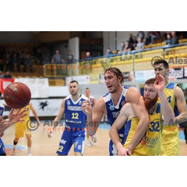 in action during Nova KBM League basketball match between Hopsi and Sixt Primorska in Polzela Sports hall, Slovenia on February 2, 2019