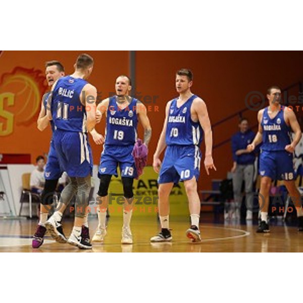 in action during Nova KBM League basketball match between Helios Suns and Rogaska in Domzale Sports Hall, Slovenia on February 3, 2019