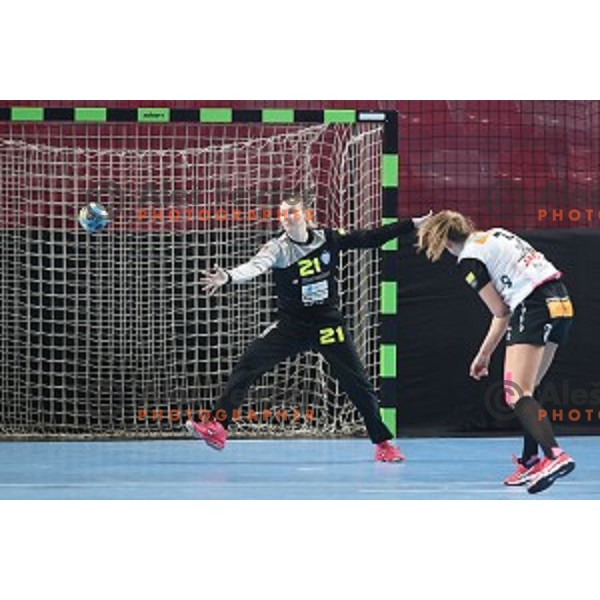 action during Women\'s EHF Champions League match between Krim Mercator and Vipers Kristansand in Kodeljevo Hall, Ljubljana, Slovenia on January 26, 2019