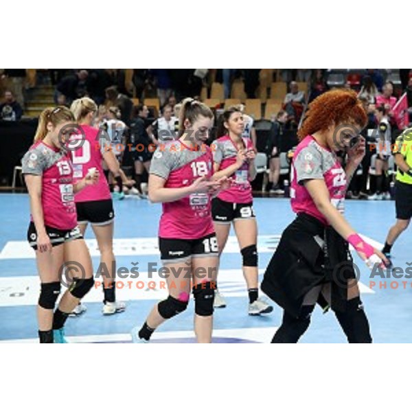 action during Women\'s EHF Champions League match between Krim Mercator and Vipers Kristansand in Kodeljevo Hall, Ljubljana, Slovenia on January 26, 2019