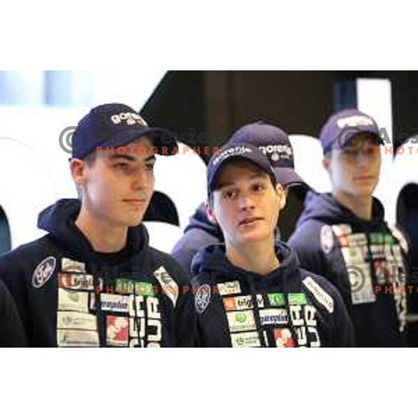 Domen Prevc at Slovenia Nordic Ski jumping team press conference in Ljubljana, Slovenia on February 4, 2019