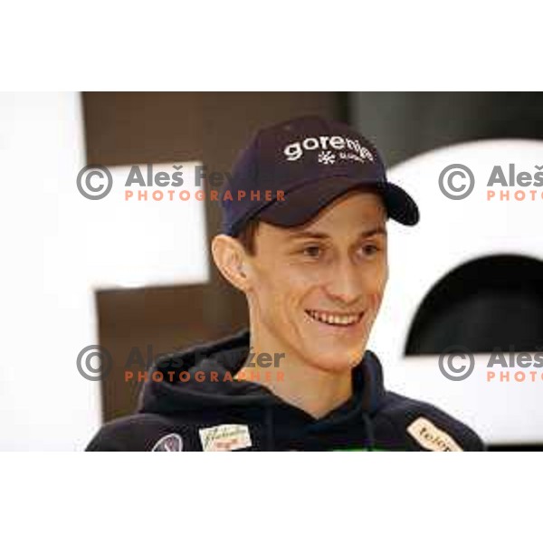 Peter Prevc at Slovenia Nordic Ski jumping team press conference in Ljubljana, Slovenia on February 4, 2019