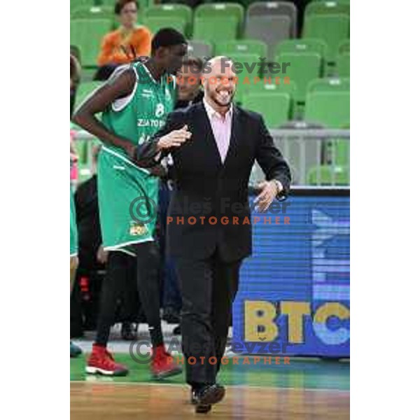 action during Nova KBM league basketball match between Petrol Olimpija and Zlatorog in Stozice, Ljubljana, Slovenia on February 4, 2019