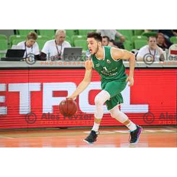 action during Nova KBM league basketball match between Petrol Olimpija and Zlatorog Lasko in Stozice, Ljubljana, Slovenia on February 4, 2019