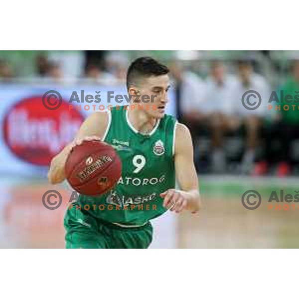 action during Nova KBM league basketball match between Petrol Olimpija and Zlatorog Lasko in Stozice, Ljubljana, Slovenia on February 4, 2019
