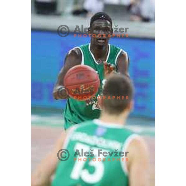 action during Nova KBM league basketball match between Petrol Olimpija and Zlatorog Lasko in Stozice, Ljubljana, Slovenia on February 4, 2019