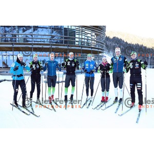 of Slovenia Cross-country team during practice session in Planica, Slovenia on February 5, 2019