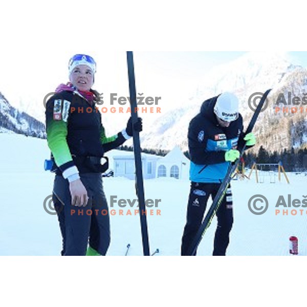 Alenka Cebasek of Slovenia Cross-country team during practice session in Planica, Slovenia on February 5, 2019