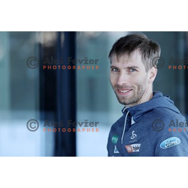 Nejc Brodar, head coach of Slovenia Cross-country team during practice session in Planica, Slovenia on February 5, 2019