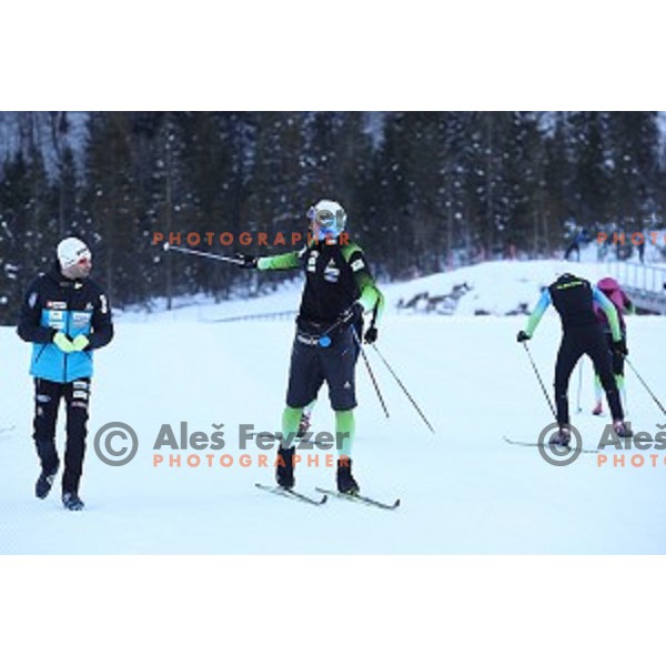 Ola Vigen Hattestad during practice session in Planica, Slovenia on February 5, 2019
