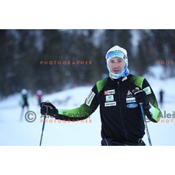 Ola Vigen Hattestad during practice session in Planica, Slovenia on February 5, 2019
