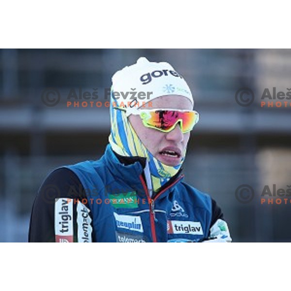 Janez Lampic of Slovenia Cross-country team during practice session in Planica, Slovenia on February 5, 2019