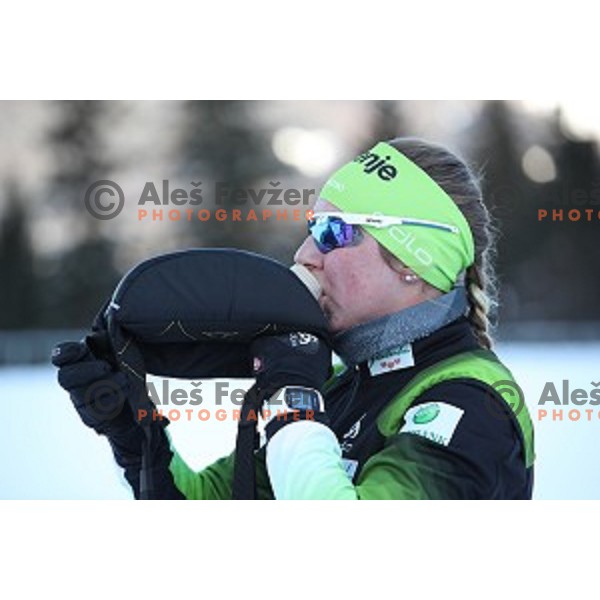 of Slovenia Cross-country team during practice session in Planica, Slovenia on February 5, 2019
