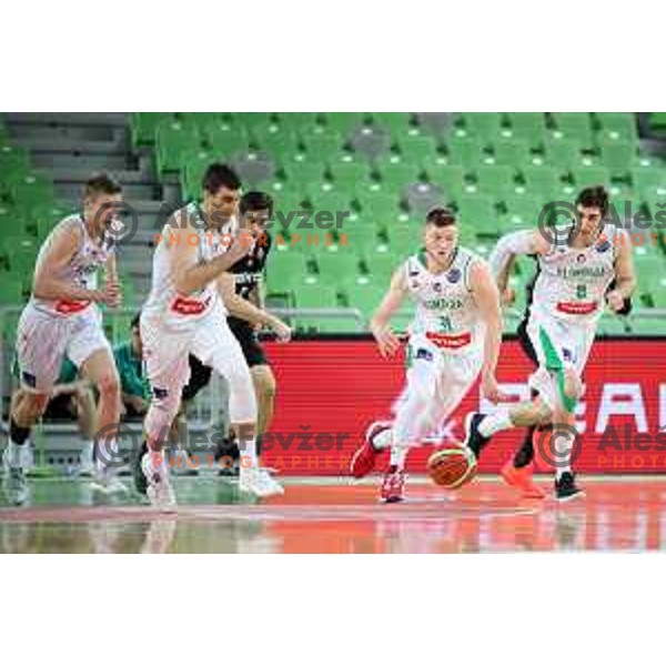 of Petrol Olimpija in action during FIBA Champions League basketball match between Petrol Olimpija and Besiktas Sompo Japan in Stozice Hall, Ljubljana on February 6, 2019