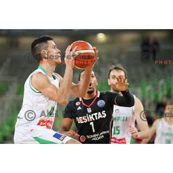 Nenad Miljenovic of Petrol Olimpija in action during FIBA Champions League basketball match between Petrol Olimpija and Besiktas Sompo Japan in Stozice Hall, Ljubljana on February 6, 2019