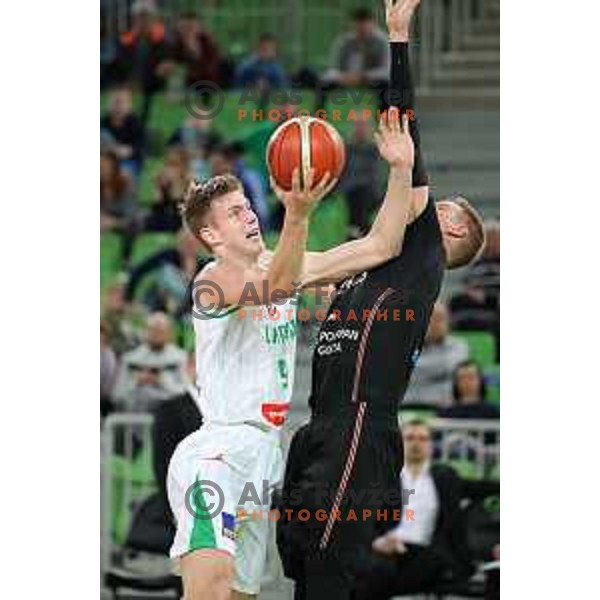 Luka Samanic of Petrol Olimpija in action during FIBA Champions League basketball match between Petrol Olimpija and Besiktas Sompo Japan in Stozice Hall, Ljubljana on February 6, 2019