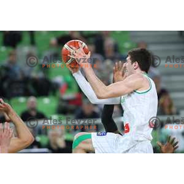 Aleksandar Lazic of Petrol Olimpija in action during FIBA Champions League basketball match between Petrol Olimpija and Besiktas Sompo Japan in Stozice Hall, Ljubljana on February 6, 2019