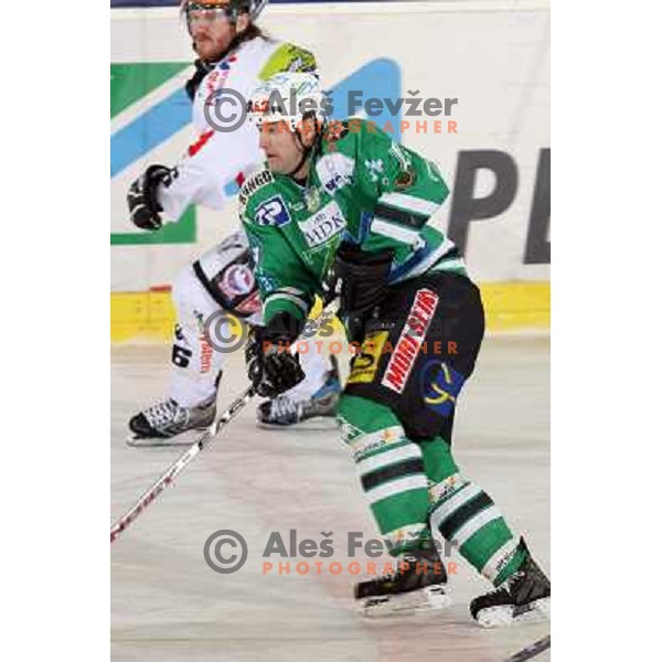 Nik Zupancic at ice-hockey game ZM Olimpija- TWK Innsbruck in Ebel league, played in Ljubljana, Slovenia 3.2.2008.ZM Olimpija won the game 5;2. Photo by Ales Fevzer 