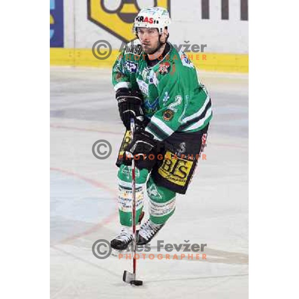 Kevin Mitchell at ice-hockey game ZM Olimpija- TWK Innsbruck in Ebel league, played in Ljubljana, Slovenia 3.2.2008.ZM Olimpija won the game 5;2. Photo by Ales Fevzer 