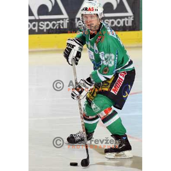 Pasi Petrialinen at ice-hockey game ZM Olimpija- TWK Innsbruck in Ebel league, played in Ljubljana, Slovenia 3.2.2008.ZM Olimpija won the game 5;2. Photo by Ales Fevzer 