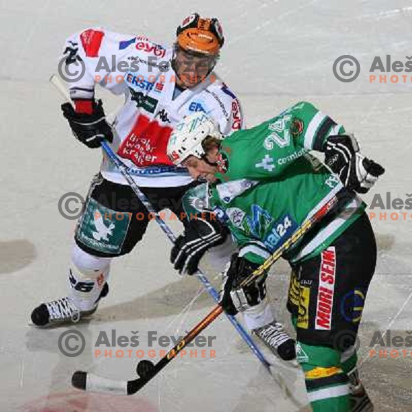 Vnuk at ice-hockey game ZM Olimpija- TWK Innsbruck in Ebel league, played in Ljubljana, Slovenia 3.2.2008.ZM Olimpija won the game 5;2. Photo by Ales Fevzer 