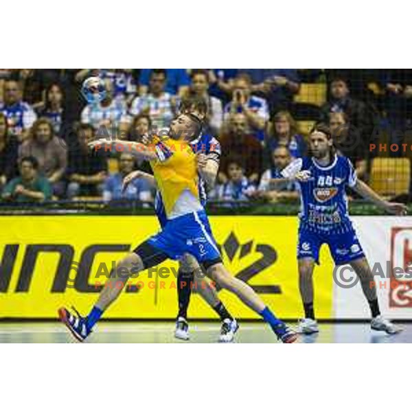 Branko Vujovic in action during handball match between Celje PL and MOL Pick Szeged, Velux EHF Champions League 2018/19, played in Zlatorog Arena, Celje, Slovenia on February 10, 2018