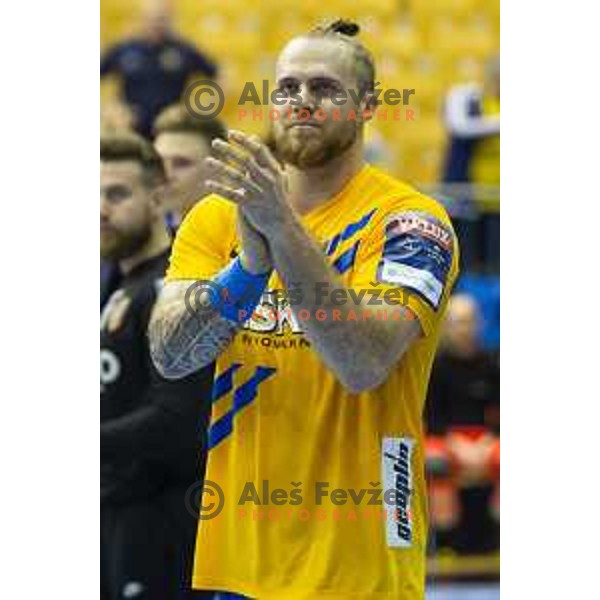 William Accambray after the handball match between Celje PL and MOL Pick Szeged, Velux EHF Champions League 2018/19, played in Zlatorog Arena, Celje, Slovenia on February 10, 2018