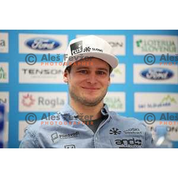 Tim Mastnak after Snowboard World Championships in USA during press conference in Ljubljana, Slovenia on February 11, 2019