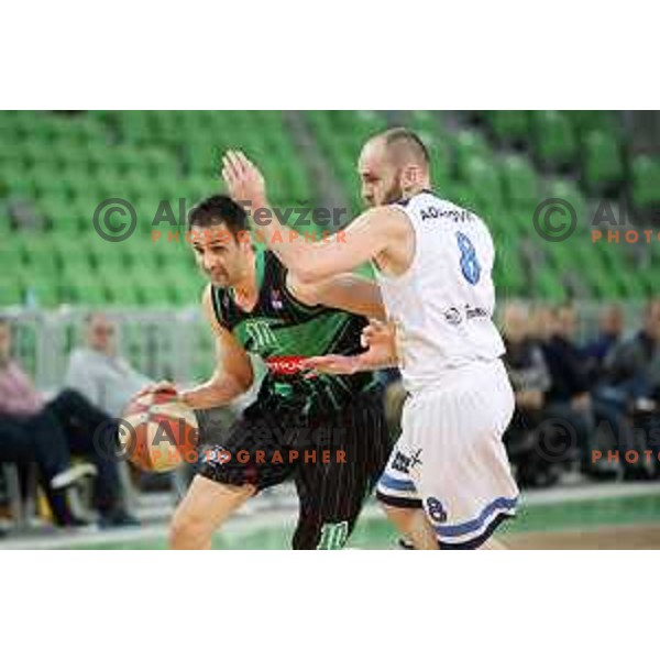 Domen Lorbek of Petrol Olimpija in action during ABA league basketball match between Petrol Olimpija and Igokea in SRC Stozice, Ljubljana on February 11, 2019