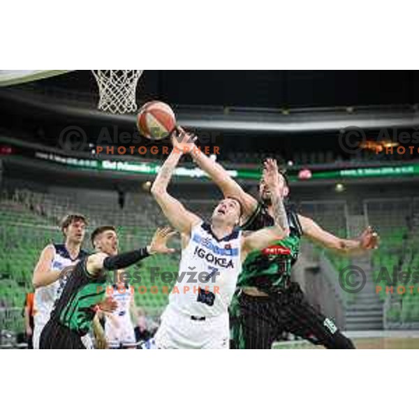 Mirza Begic of Petrol Olimpija in action during ABA league basketball match between Petrol Olimpija and Igokea in SRC Stozice, Ljubljana on February 11, 2019