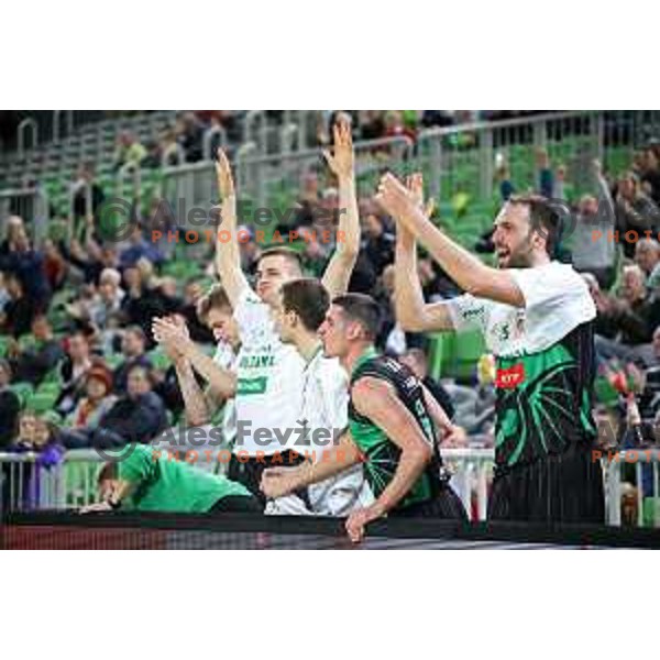 Mirza Begic of Petrol Olimpija in action during ABA league basketball match between Petrol Olimpija and Igokea in SRC Stozice, Ljubljana on February 11, 2019
