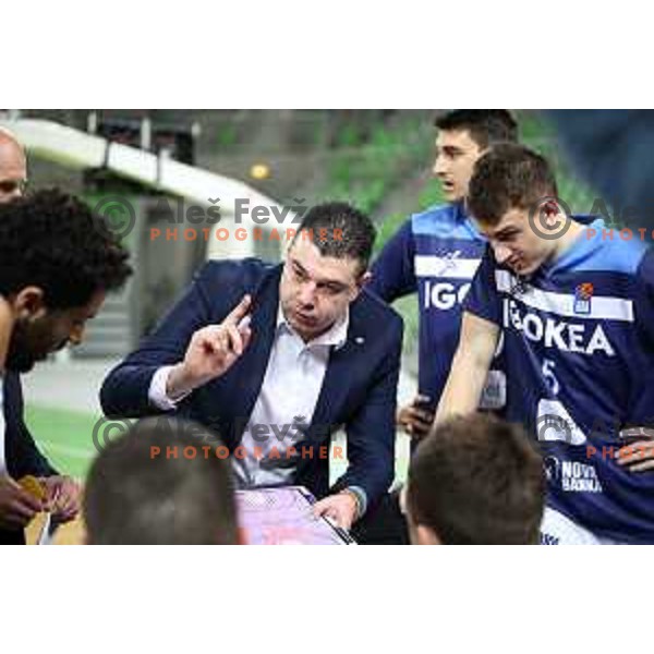 Dragan Nikolic during ABA league basketball match between Petrol Olimpija and Igokea in SRC Stozice, Ljubljana on February 11, 2019